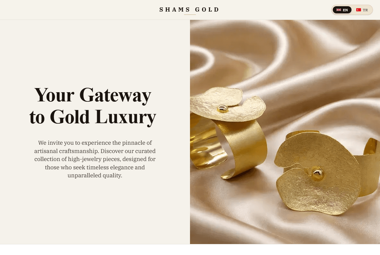 Shams Gold website